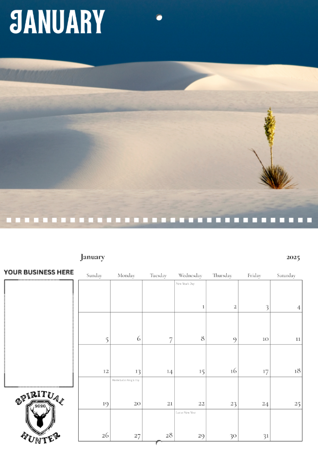 The Land of Enchantment Calendar Double Space Sponsorship